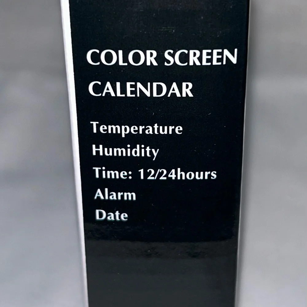 Digital Color Screen Calendar w/ Temperature, Humidity, Alarm, Date & Time 12/24
